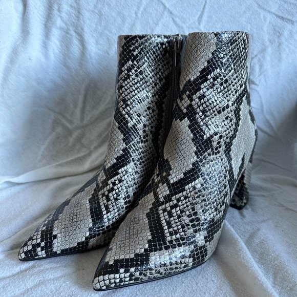 Marc Fisher Python Jelly Block Heel Booties, Size 8.5 - Picture 2 of 10